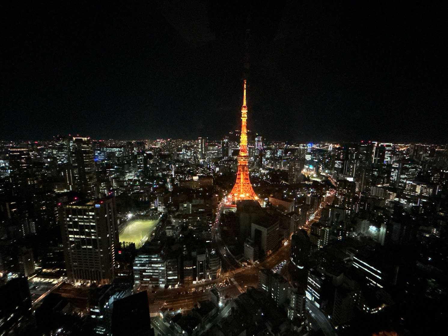 東京タワーを横から…